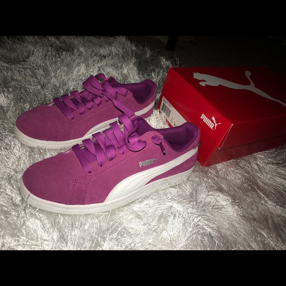 PURPLE SUEDE PUMA SNEAKERS